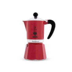 BIALETTI Kavni aparat BIALETTI RAINBOW 1TZ, 60 ml, rdeč, primeren za plin in elektriko, izdelan iz aluminija.