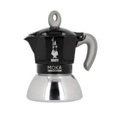 BIALETTI Bialetti Moka Indukcijski kavni lonček, 2 skodelici, črn, aluminij in nerjavno jeklo, primeren za električne, plinske in indukcijske kuhalnike