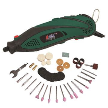 Asist Mini ravni brusilnik 135 W v kovčku, pribor 40 kosov.