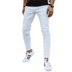 Dstreet Moške hlače iz džinsa bele barve ux4194 s32