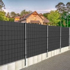 TIMMLUX Trak za panelno ograjo za zaščito zasebnosti 450g/m2 19cm x 35m + 20 sponk antracit