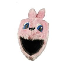 TIMMLUX Zabavna plišasta prevleka "roza zajec" za motoristično čelado - univerzalna velikost