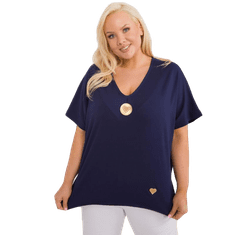 FANCY Ženska bluza plus size mornarsko modra FA-BZ-9178.30_407246 Univerzalni