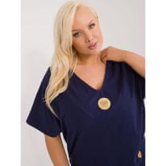 FANCY Ženska bluza plus size mornarsko modra FA-BZ-9178.30_407246 Univerzalni