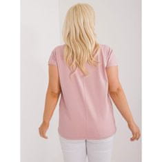 FANCY Ženska bluza plus size z okroglim vratom roza barve FA-BZ-9173.29X_407262 Univerzalni