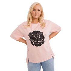 FANCY Ženska bluza plus size iz bombaža v barvi breskve FA-BZ-9325.59_407216 Univerzalni