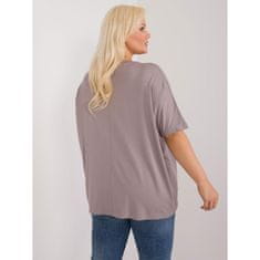 FANCY Ženska bluza plus size z okroglim vratom sive barve FA-BZ-9300.27X_407230 Univerzalni