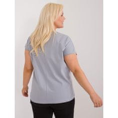 FANCY Ženska bluza plus size z razporki sive barve FA-BZ-9173.29X_407307 Univerzalni