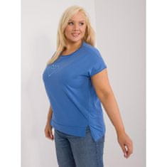 FANCY Ženska bluza plus size z razporki mornarsko modra FA-BZ-9173.29X_407212 Univerzalni