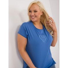 FANCY Ženska bluza plus size z razporki mornarsko modra FA-BZ-9173.29X_407212 Univerzalni