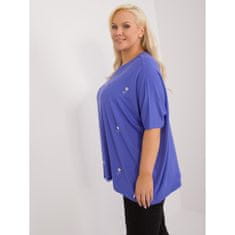 FANCY Ženska bluza plus size z aplikacijami vijolične barve FA-BZ-9300.27X_407273 Univerzalni
