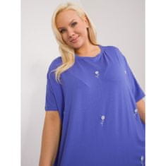FANCY Ženska bluza plus size z aplikacijami vijolične barve FA-BZ-9300.27X_407273 Univerzalni