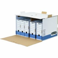 slomart škatla za dokumente fellowes modra bela a4 33,5 x 55,7 x 38,9 cm