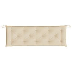Vidaxl Blazina za vrtno klop bež 150x50x7 cm oxford tkanina