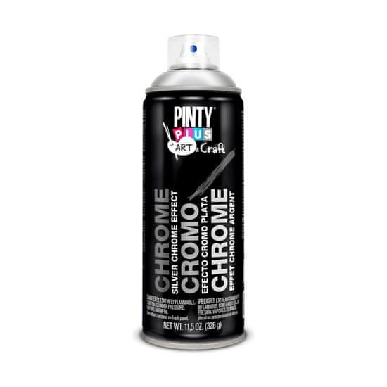 PINTYPLUS Barva v razpršilu Pintyplus Art &amp; Craft C150 Chrome 400 ml Silver