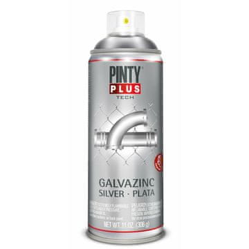 PINTYPLUS Barva v razpršilu Pintyplus Tech Galvazinc Silver