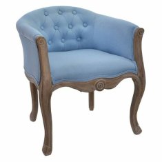 DKD Home Decor Fotelj DKD Home Decor Blue Polyester Wood (58 x 56 x 69 cm)