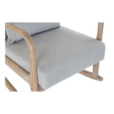 DKD Home Decor Fotelj DKD Home Decor MB-179429 Siva Naravna Svetlo siva Gumijasti les Šestdeseta leta 66 x 88 x 78 cm
