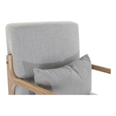 DKD Home Decor Fotelj DKD Home Decor MB-179429 Siva Naravna Svetlo siva Gumijasti les Šestdeseta leta 66 x 88 x 78 cm