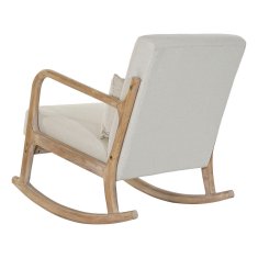 DKD Home Decor Fotelj DKD Home Decor Bež Naravni gumijasti les Šestdeseta leta 66 x 85 x 81 cm