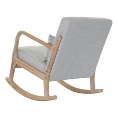 DKD Home Decor Fotelj DKD Home Decor MB-179429 Siva Naravna Svetlo siva Gumijasti les Šestdeseta leta 66 x 88 x 78 cm