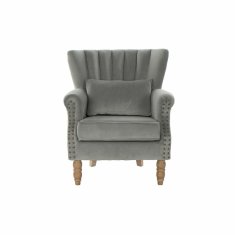 DKD Home Decor Fotelj DKD Home Decor Naravna svetlo siva Gumijasti les 73 x 75 x 87 cm