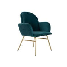DKD Home Decor Fotelj DKD Home Decor 8424001801978 Kovina Poliester Zelena (63 x 65 x 85 cm)