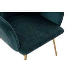 DKD Home Decor Fotelj DKD Home Decor 8424001801978 Kovina Poliester Zelena (63 x 65 x 85 cm)