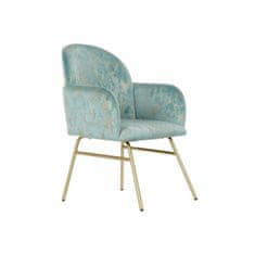 DKD Home Decor Fotelj DKD Home Decor 8424001802050 Golden Metal Polyester Green (63 x 65 x 87 cm)