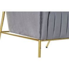 DKD Home Decor Fotelj DKD Home Decor 8424001802135 Grey Golden Metal Polyester (70 x 75 x 86 cm)