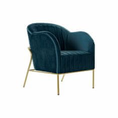 DKD Home Decor Fotelj DKD Home Decor 8424001802272 Blue Multicolor Golden Metal Plastic Modern 70 x 75 x 85 cm