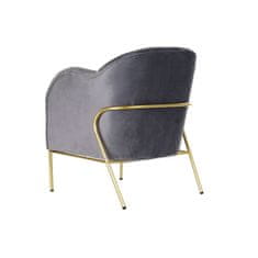 DKD Home Decor Fotelj DKD Home Decor 8424001802135 Grey Golden Metal Polyester (70 x 75 x 86 cm)