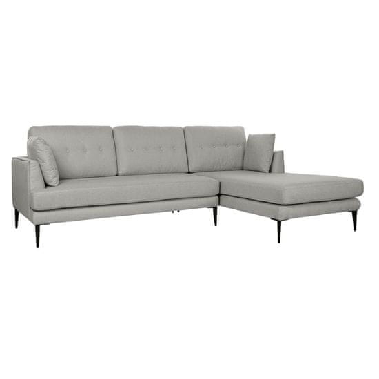 DKD Home Decor Sedežna garnitura DKD Home Decor Siva Poliester Kovina (240 x 160 x 85 cm)