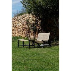 DKD Home Decor Fotelj DKD Home Decor Črna Naravni les Teak 65 x 78 x 68 cm