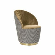 DKD Home Decor Fotelj DKD Home Decor Črna rjava poliester gorčična (69 x 66 x 85 cm)