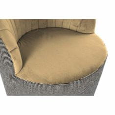 DKD Home Decor Fotelj DKD Home Decor Črna rjava poliester gorčična (69 x 66 x 85 cm)