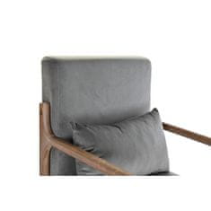 DKD Home Decor Fotelj DKD Home Decor Naravno sivo platno Gumijasti les (66 x 85 x 81 cm)
