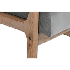 DKD Home Decor Fotelj DKD Home Decor Naravno sivo platno Gumijasti les (66 x 85 x 81 cm)