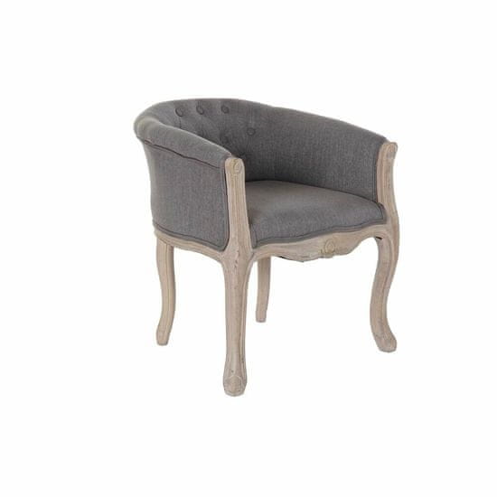 DKD Home Decor Fotelj DKD Home Decor Grey Wood Polyester (58 x 56 x 69 cm)