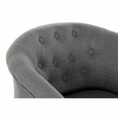 DKD Home Decor Fotelj DKD Home Decor Grey Wood Polyester (58 x 56 x 69 cm)
