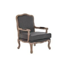DKD Home Decor Fotelj DKD Home Decor Grey Wood Brown Poliester (70 x 66 x 95,5 cm)