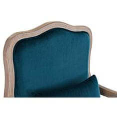 DKD Home Decor Fotelj DKD Home Decor Wood Brown Turquoise Poliester (70 x 66 x 95,5 cm)