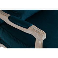 DKD Home Decor Fotelj DKD Home Decor Wood Brown Turquoise Poliester (70 x 66 x 95,5 cm)