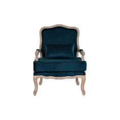 DKD Home Decor Fotelj DKD Home Decor Wood Brown Turquoise Poliester (70 x 66 x 95,5 cm)