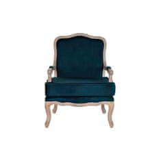 DKD Home Decor Fotelj DKD Home Decor Wood Brown Turquoise Poliester (70 x 66 x 95,5 cm)