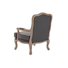 DKD Home Decor Fotelj DKD Home Decor Grey Wood Brown Poliester (70 x 66 x 95,5 cm)