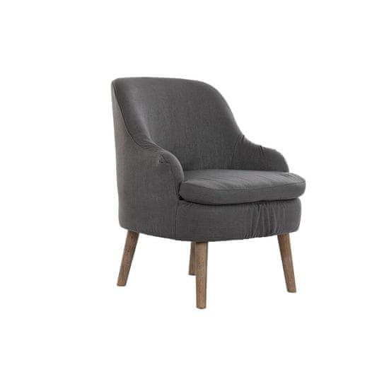 DKD Home Decor Fotelj DKD Home Decor Temno siva jelka Plastika 61 x 46 x 75 cm