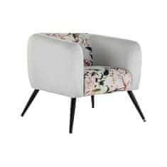 DKD Home Decor Fotelj DKD Home Decor Črna bež kovina poliester (75 x 71 x 71 cm)