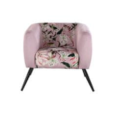DKD Home Decor Fotelj DKD Home Decor črno roza kovinski poliester (75 x 71 x 71 cm)