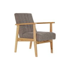 DKD Home Decor Fotelj DKD Home Decor Natural Beige Polyester Pinewood (63 x 68 x 81 cm)
